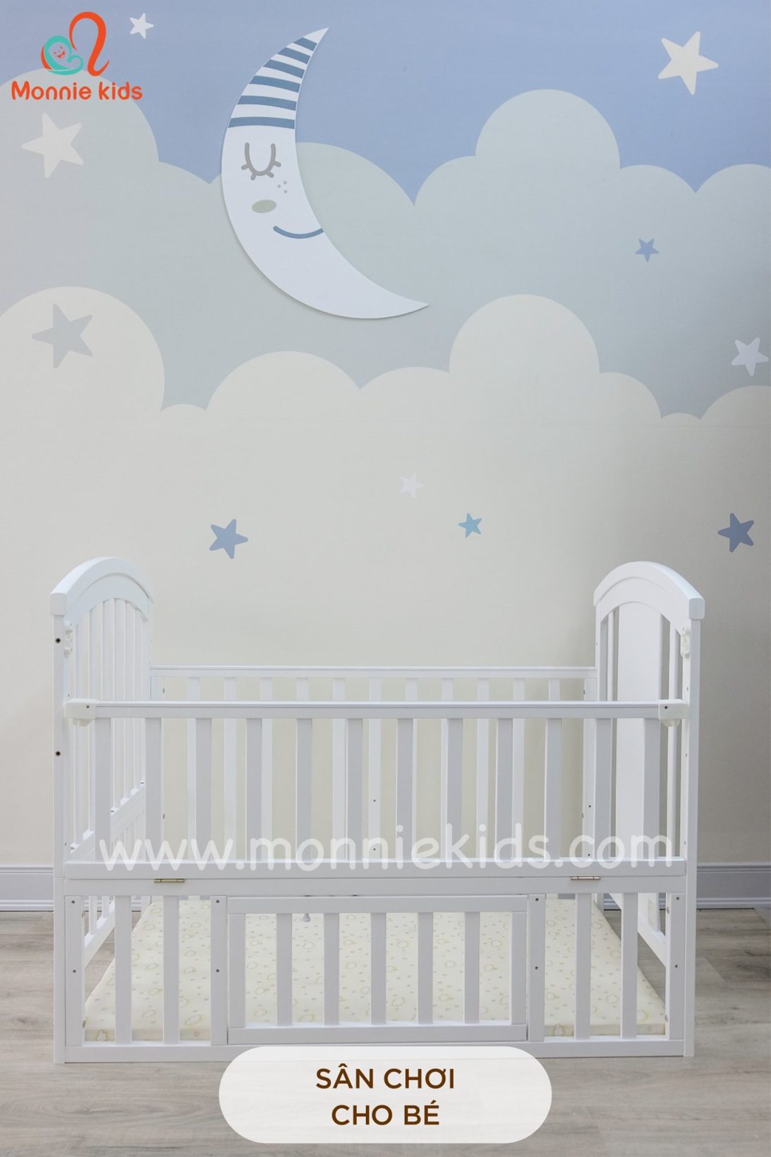 CŨI ĐA NĂNG MONMON 6IN1 TRẮNG - Hình ảnh 11