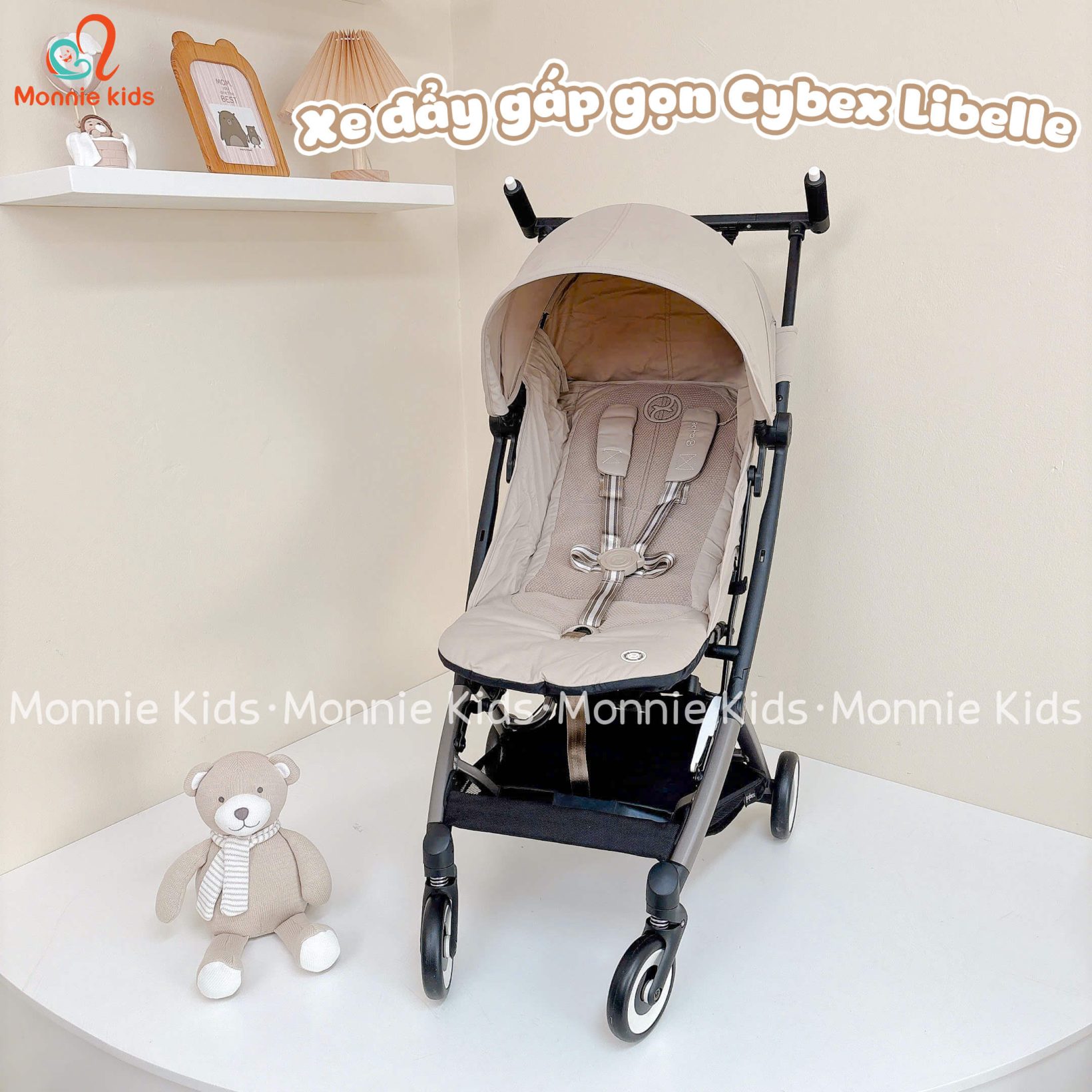 XE ĐẨY GẤP GỌN CYBEX LIBELLE TPE - ALMOND BEIGE - Hình ảnh 2
